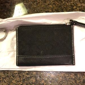 Coach skinny id coin purse & key ring!